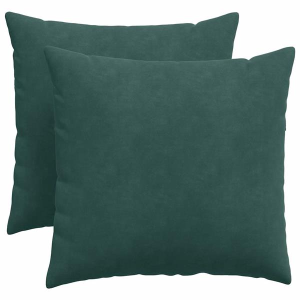 Grote foto vidaxl sofa kussens 2 pcs donkergroen 50 x 50 cm katoen stof huis en inrichting woningdecoratie
