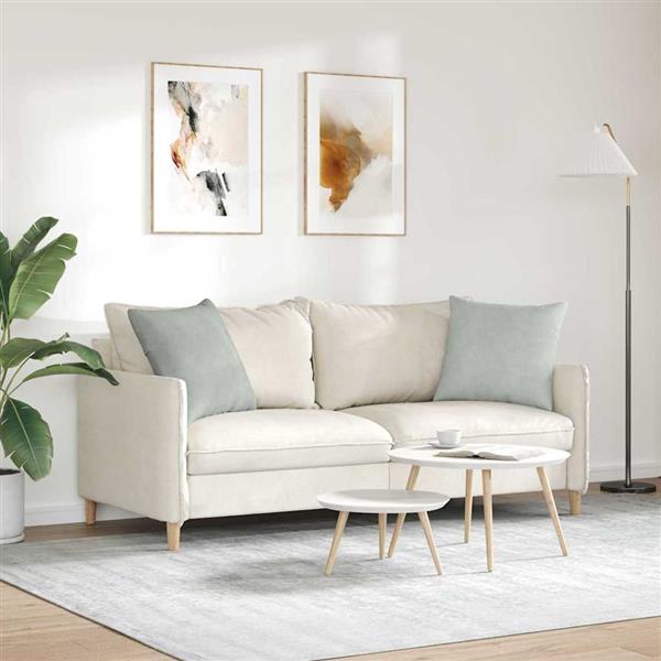 Grote foto vidaxl sofa kussens 2 pcs lichtgrijs 50 x 50 cm katoen stof huis en inrichting woningdecoratie