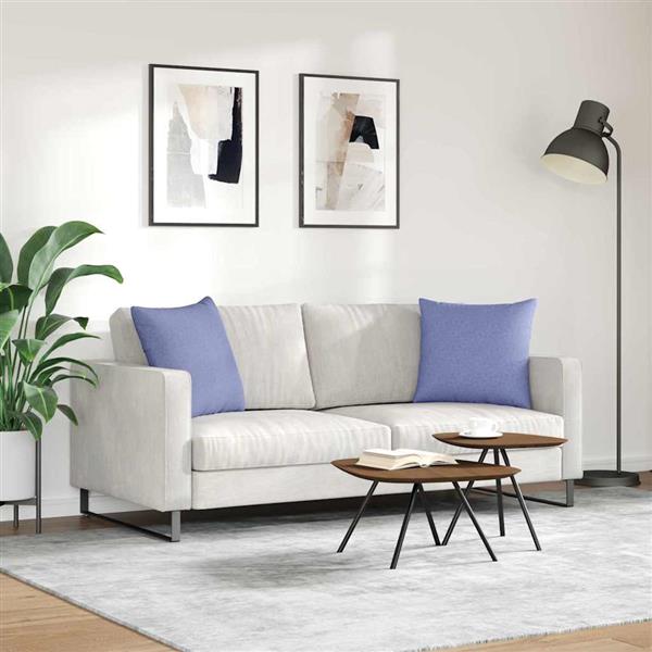 Grote foto vidaxl sofa kussens 2 pcs blauw 50 x 50 cm stof huis en inrichting woningdecoratie