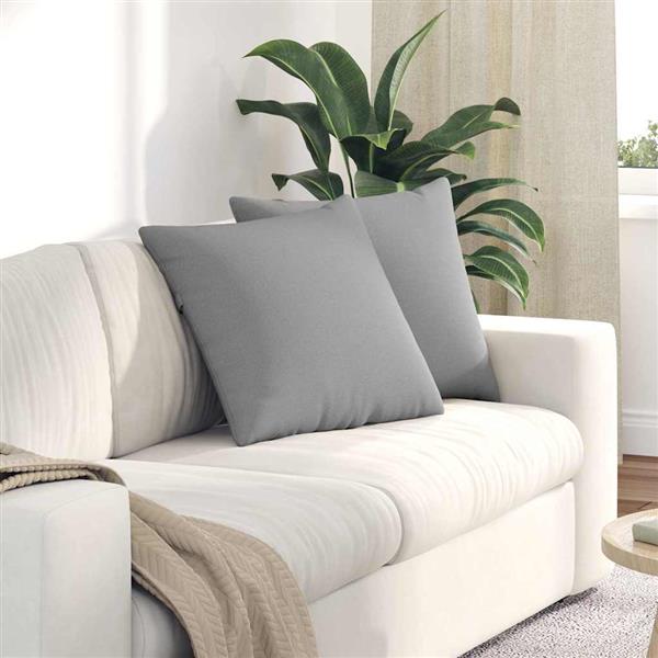 Grote foto vidaxl sofa kussens 2 pcs grijs 50 x 50 cm stof huis en inrichting woningdecoratie