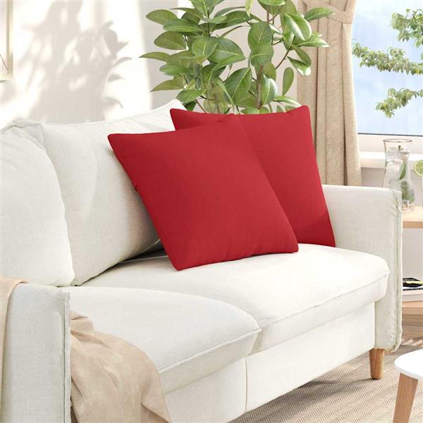 Grote foto vidaxl sofa kussens 2 pcs rood 50 x 50 cm stof huis en inrichting woningdecoratie