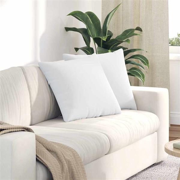 Grote foto vidaxl sofa kussens 2 pcs wit 50 x 50 cm stof huis en inrichting woningdecoratie