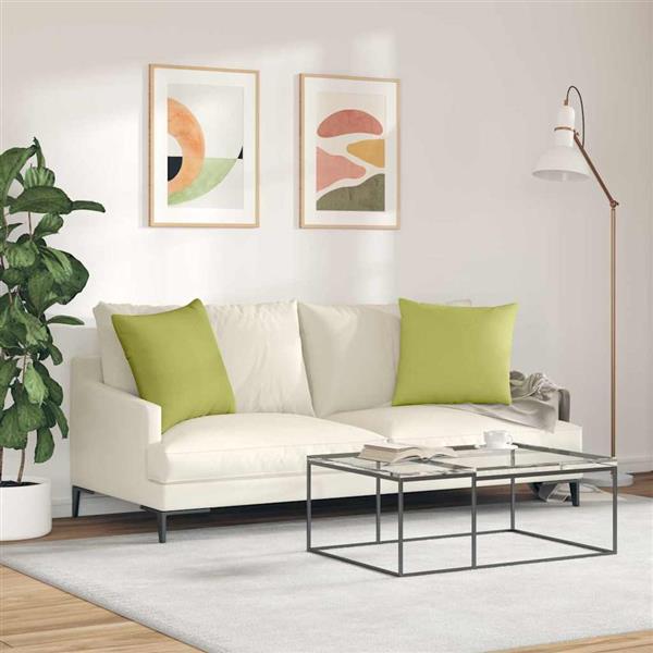 Grote foto vidaxl sofa kussens 2 pcs lichtgroen 50 x 50 cm stof huis en inrichting woningdecoratie