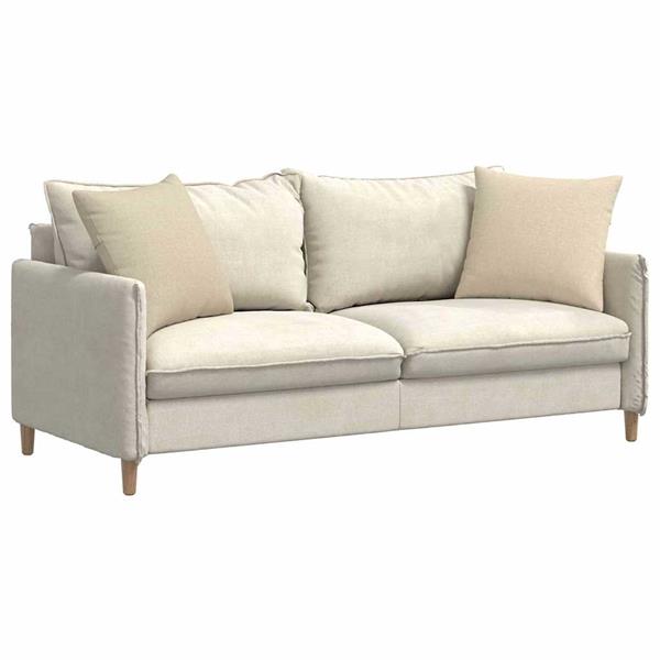Grote foto vidaxl sofa kussens 2 pcs cr me 50 x 50 cm stof huis en inrichting woningdecoratie