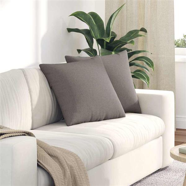 Grote foto vidaxl sofa kussens 2 pcs taupe 50 x 50 cm stof huis en inrichting woningdecoratie