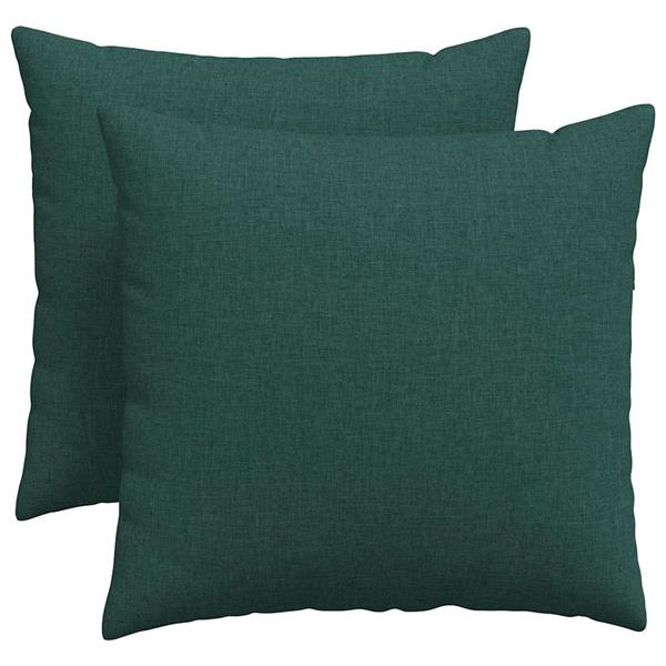 Grote foto vidaxl sofa kussens 2 pcs donkergroen 50 x 50 cm stof huis en inrichting woningdecoratie