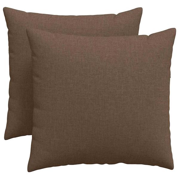 Grote foto vidaxl sofa kussens 2 pcs bruin 50 x 50 cm stof huis en inrichting woningdecoratie