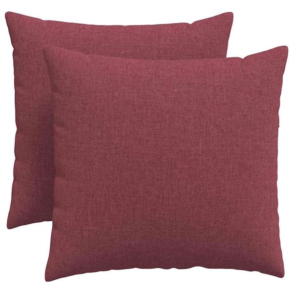 Grote foto vidaxl sofa kussens 2 pcs wijnrood 50 x 50 cm stof huis en inrichting woningdecoratie
