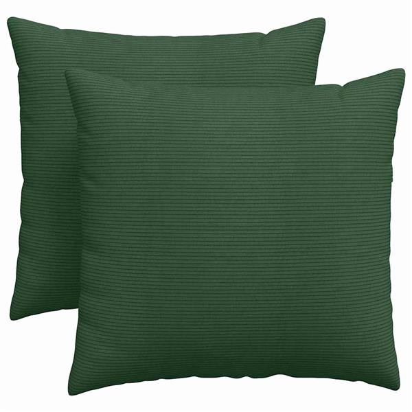 Grote foto vidaxl sofa kussens 2 pcs donkergroen 45 x 45 cm katoen stof huis en inrichting woningdecoratie