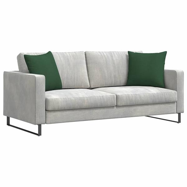 Grote foto vidaxl sofa kussens 2 pcs donkergroen 45 x 45 cm katoen stof huis en inrichting woningdecoratie