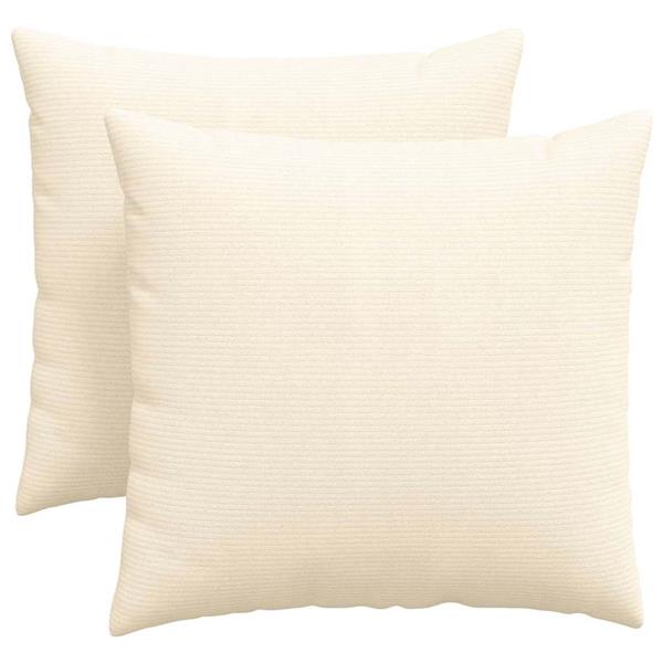 Grote foto vidaxl sofa kussens 2 pcs cr me 45 x 45 cm katoen stof huis en inrichting woningdecoratie