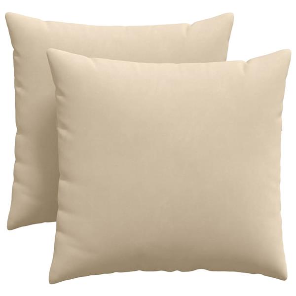 Grote foto vidaxl sofa kussens 2 pcs cr me 45 x 45 cm stof huis en inrichting woningdecoratie