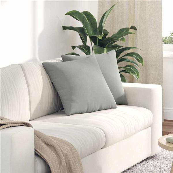 Grote foto vidaxl sofa kussens 2 pcs lichtgrijs 45 x 45 cm stof huis en inrichting woningdecoratie