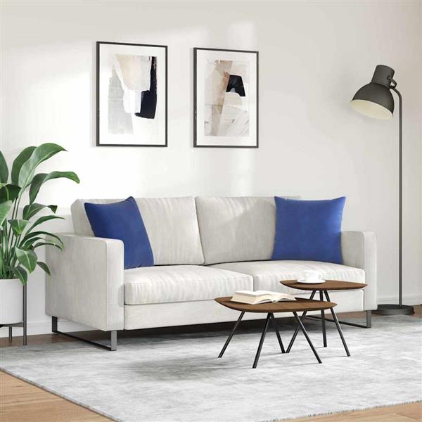 Grote foto vidaxl sofa kussens 2 pcs politieblauw 45 x 45 cm katoen stof huis en inrichting woningdecoratie