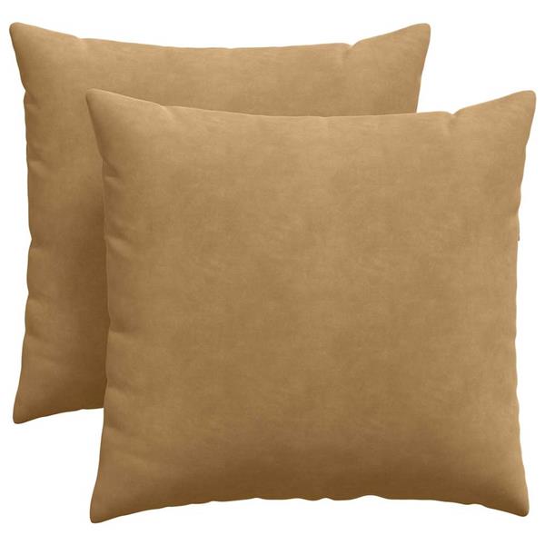 Grote foto vidaxl sofa kussens 2 pcs bruin 45 x 45 cm katoen stof huis en inrichting woningdecoratie