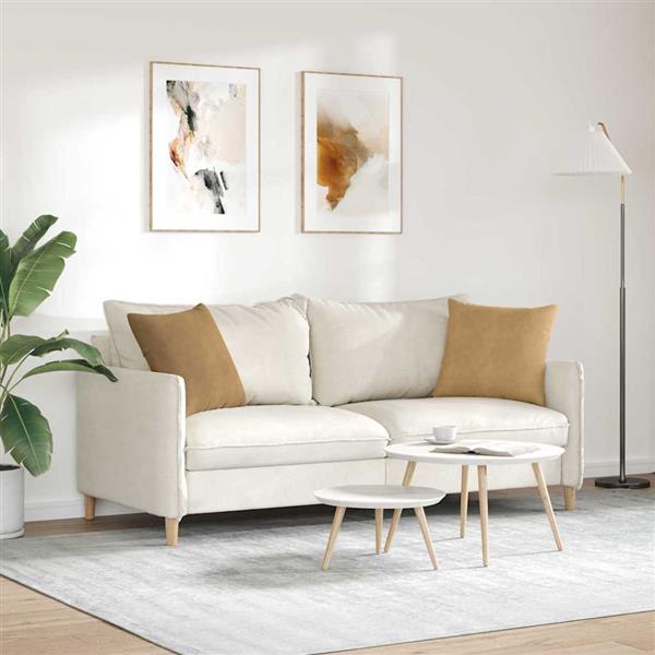 Grote foto vidaxl sofa kussens 2 pcs bruin 45 x 45 cm katoen stof huis en inrichting woningdecoratie