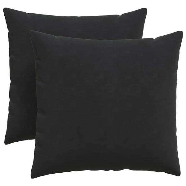 Grote foto vidaxl sofa kussens 2 pcs zwart 45 x 45 cm katoen stof huis en inrichting woningdecoratie