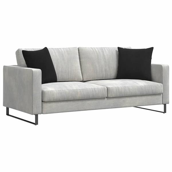 Grote foto vidaxl sofa kussens 2 pcs zwart 45 x 45 cm katoen stof huis en inrichting woningdecoratie