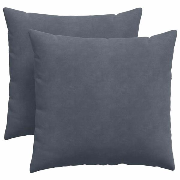 Grote foto vidaxl sofa kussens 2 pcs donkergrijs 45 x 45 cm katoen stof huis en inrichting woningdecoratie