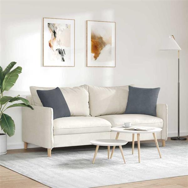 Grote foto vidaxl sofa kussens 2 pcs donkergrijs 45 x 45 cm katoen stof huis en inrichting woningdecoratie