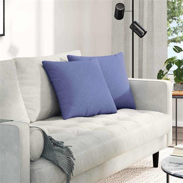 Grote foto vidaxl sofa kussens 2 pcs blauw 45 x 45 cm stof huis en inrichting woningdecoratie
