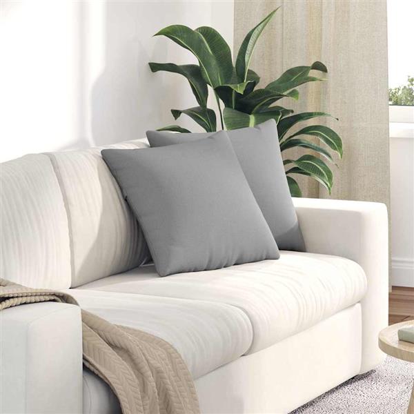Grote foto vidaxl sofa kussens 2 pcs grijs 45 x 45 cm stof huis en inrichting woningdecoratie