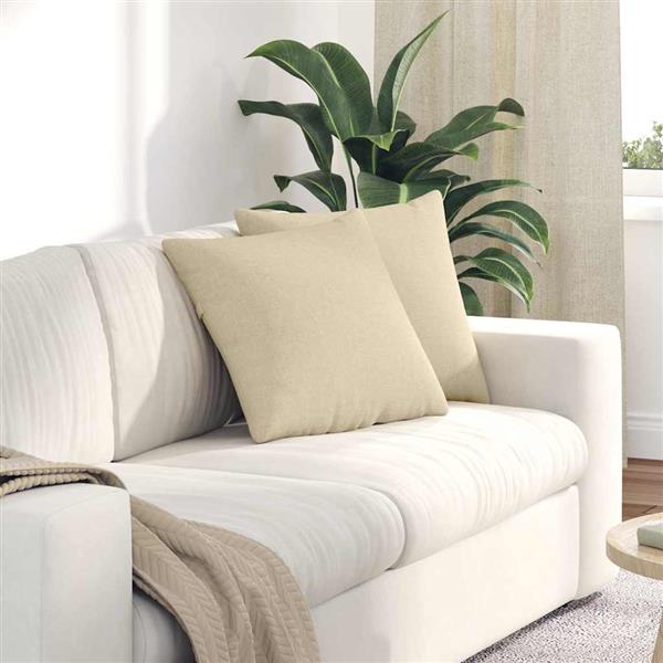 Grote foto vidaxl sofa kussens 2 pcs cr me 45 x 45 cm stof huis en inrichting woningdecoratie