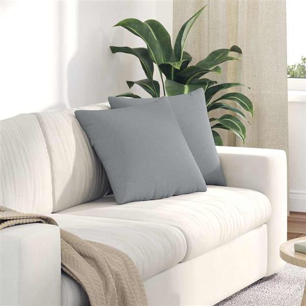 Grote foto vidaxl sofa kussens 2 pcs lichtgrijs 45 x 45 cm stof huis en inrichting woningdecoratie