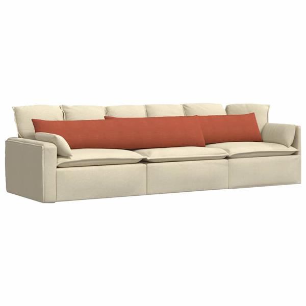 Grote foto vidaxl sofa kussens 2 pcs rood oranje 200 x 40 cm katoen stof huis en inrichting woningdecoratie