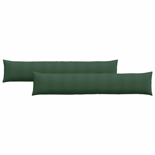 Grote foto vidaxl sofa kussens 2 pcs donkergroen 200 x 40 cm katoen stof huis en inrichting woningdecoratie
