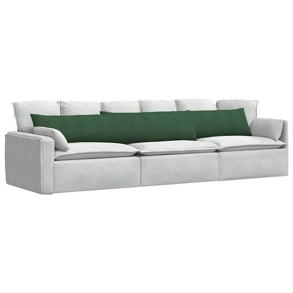 Grote foto vidaxl sofa kussens 2 pcs donkergroen 200 x 40 cm katoen stof huis en inrichting woningdecoratie