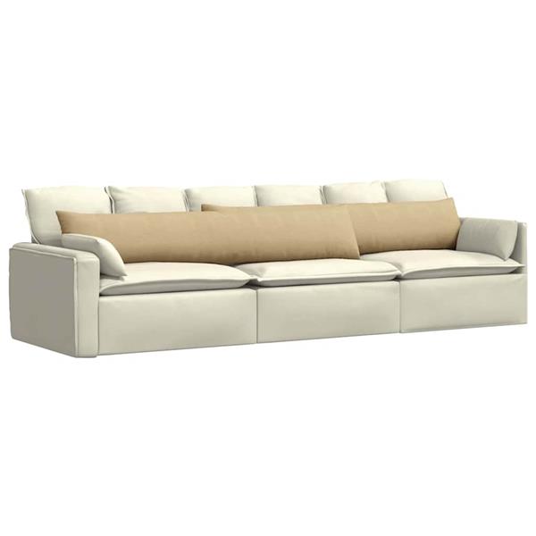 Grote foto vidaxl sofa kussens 2 pcs grijs groen 200 x 40 cm katoen stof huis en inrichting woningdecoratie