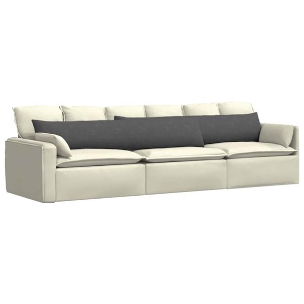 Grote foto vidaxl sofa kussens 2 pcs donkergrijs 200 x 40 cm katoen stof huis en inrichting woningdecoratie