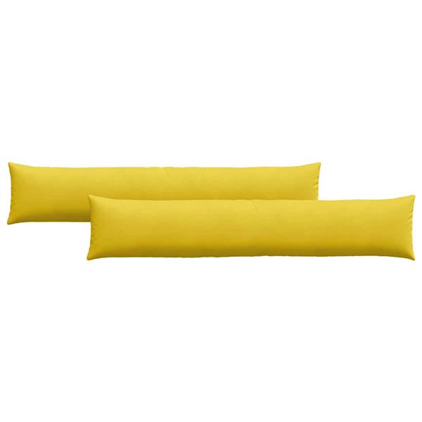 Grote foto vidaxl sofa kussens 2 pcs geel 200 x 40 cm katoen stof huis en inrichting woningdecoratie