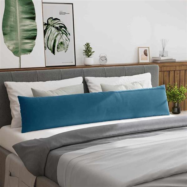 Grote foto vidaxl sofa kussens 2 pcs blauw 200 x 40 cm katoen stof huis en inrichting woningdecoratie