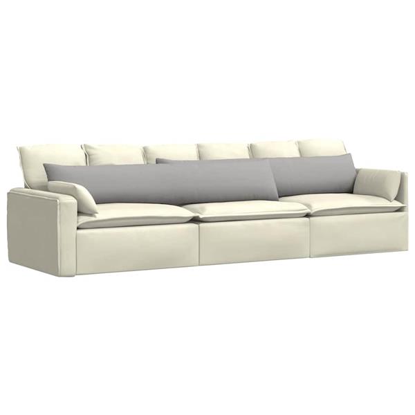 Grote foto vidaxl sofa kussens 2 pcs grijs 200 x 40 cm stof huis en inrichting woningdecoratie