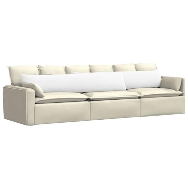 Grote foto vidaxl sofa kussens 2 pcs wit 200 x 40 cm stof huis en inrichting woningdecoratie