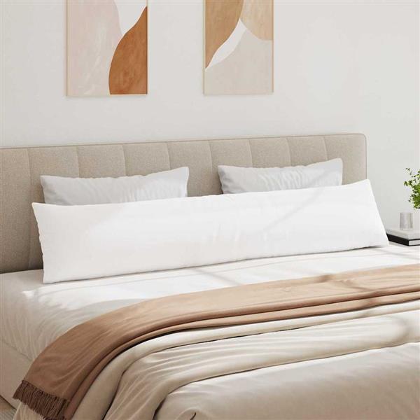 Grote foto vidaxl sofa kussens 2 pcs wit 200 x 40 cm stof huis en inrichting woningdecoratie