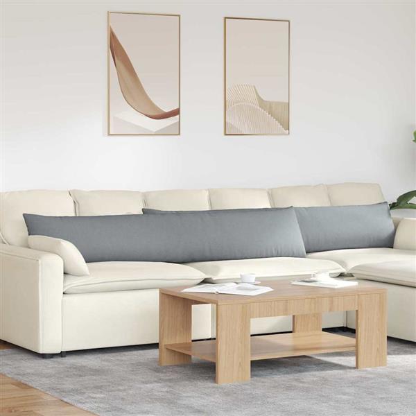 Grote foto vidaxl sofa kussens 2 pcs lichtgrijs 200 x 40 cm stof huis en inrichting woningdecoratie