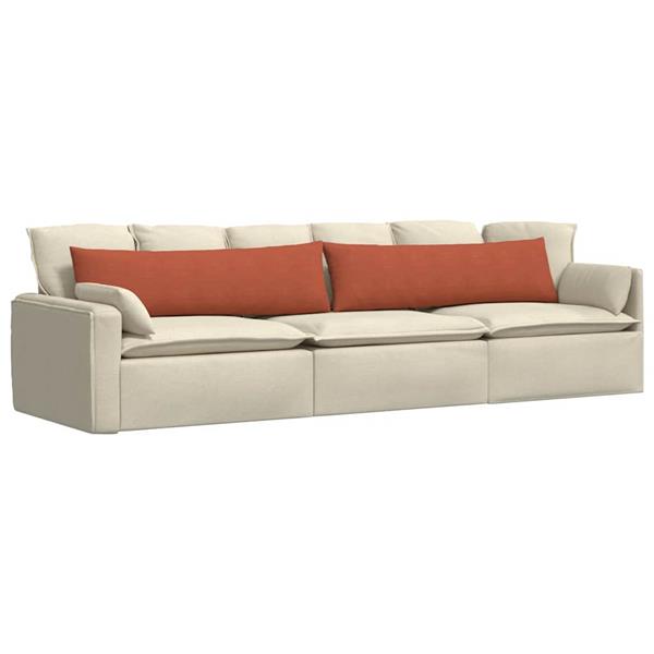 Grote foto vidaxl sofa kussens 2 pcs rood oranje 145 x 40 cm katoen stof huis en inrichting woningdecoratie