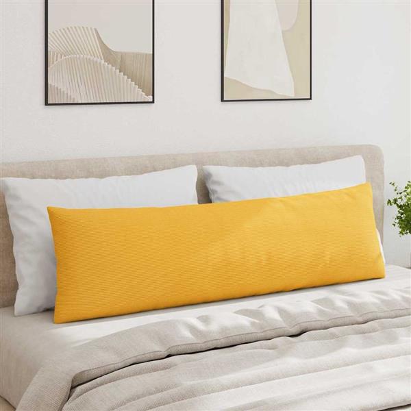 Grote foto vidaxl sofa kussens 2 pcs lichtgeel 145 x 40 cm katoen stof huis en inrichting woningdecoratie