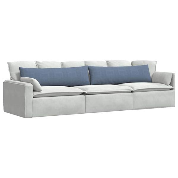 Grote foto vidaxl sofa kussens 2 pcs blauw 145 x 40 cm katoen stof huis en inrichting woningdecoratie