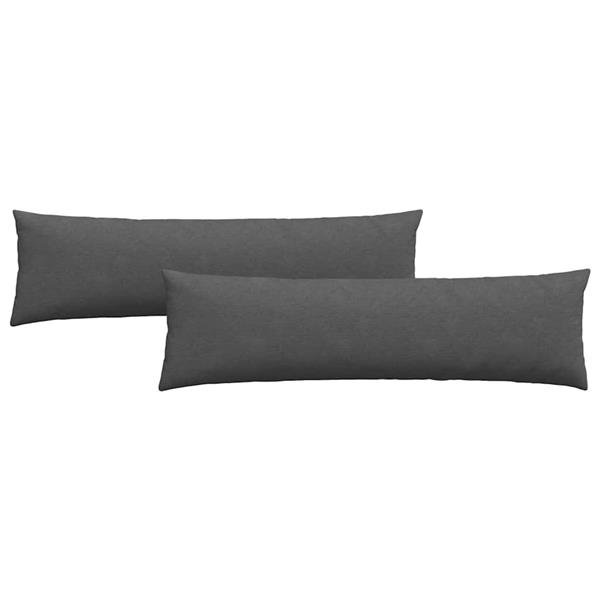 Grote foto vidaxl sofa kussens 2 pcs donkergrijs 145 x 40 cm katoen stof huis en inrichting woningdecoratie