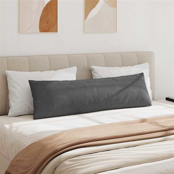 Grote foto vidaxl sofa kussens 2 pcs donkergrijs 145 x 40 cm katoen stof huis en inrichting woningdecoratie