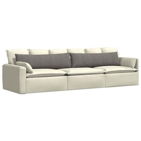 Grote foto vidaxl sofa kussens 2 pcs lichtgrijs 145 x 40 cm katoen stof huis en inrichting woningdecoratie
