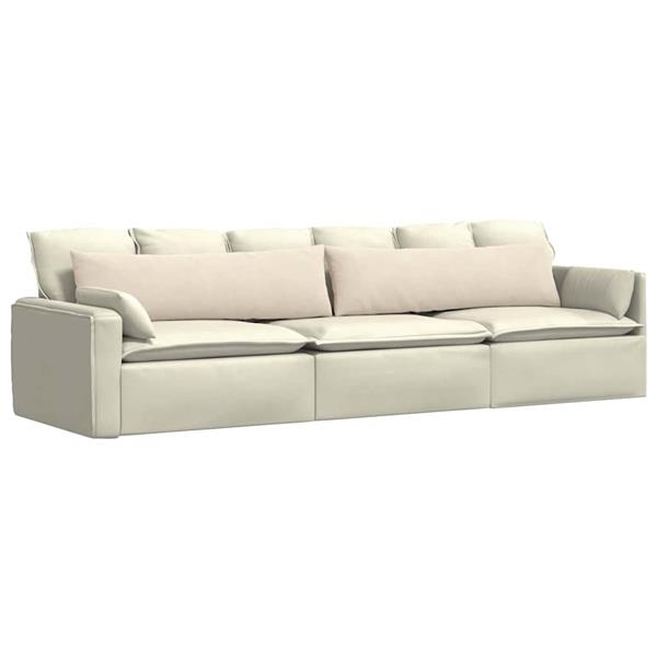 Grote foto vidaxl sofa kussens 2 pcs beige 145 x 40 cm stof huis en inrichting woningdecoratie