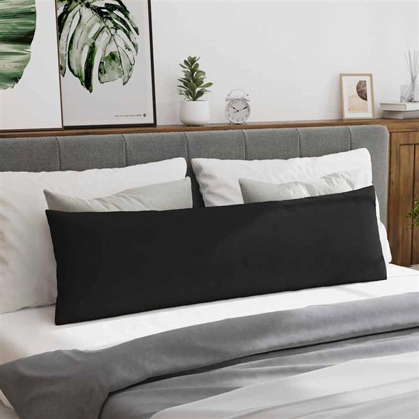 Grote foto vidaxl sofa kussens 2 pcs zwart 145 x 40 cm stof huis en inrichting woningdecoratie