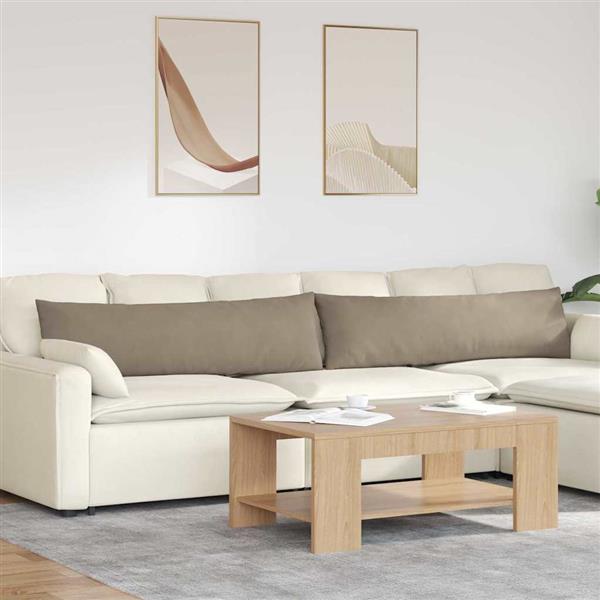 Grote foto vidaxl sofa kussens 2 pcs taupe 145 x 40 cm stof huis en inrichting woningdecoratie