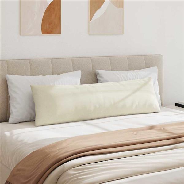 Grote foto vidaxl sofa kussens 2 pcs cr me 145 x 40 cm katoen stof huis en inrichting woningdecoratie