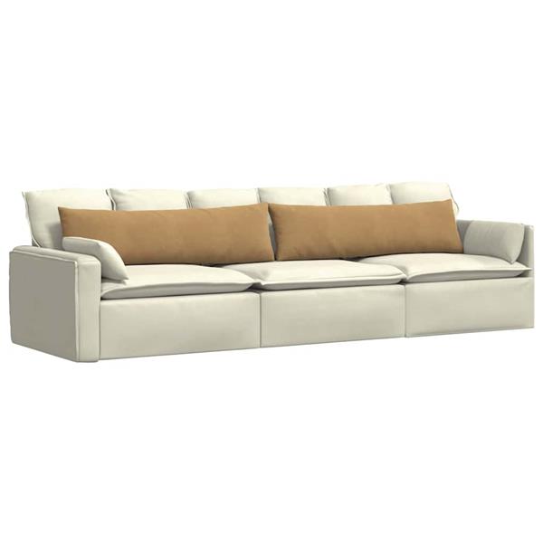 Grote foto vidaxl sofa kussens 2 pcs bruin 145 x 40 cm katoen stof huis en inrichting woningdecoratie